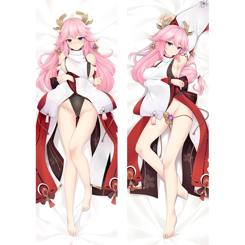 

Full-sizeHot Game Genshin Impact Hu Tao Lovely Yae Miko Cosplay Pillow Dakimakura Case Hugging Body Case Cover