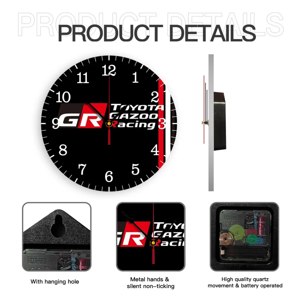 Toyota GR wrc Racing 86 Yaris Supra GAZOO RACING современные простые и настенные часы для учебы