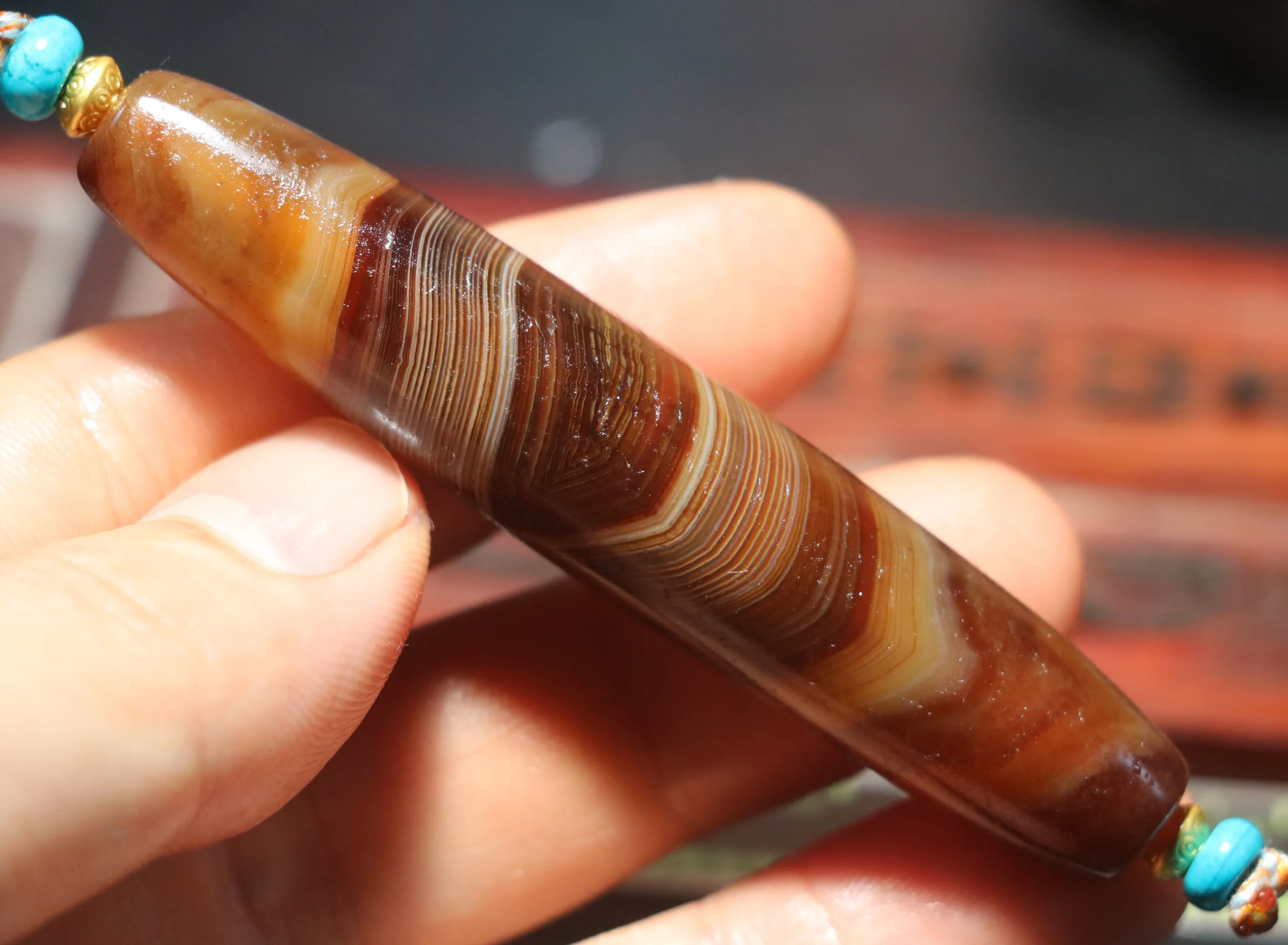 Энергетический Тибетский Старый Агат естественные насыщенные линии шелкопряда