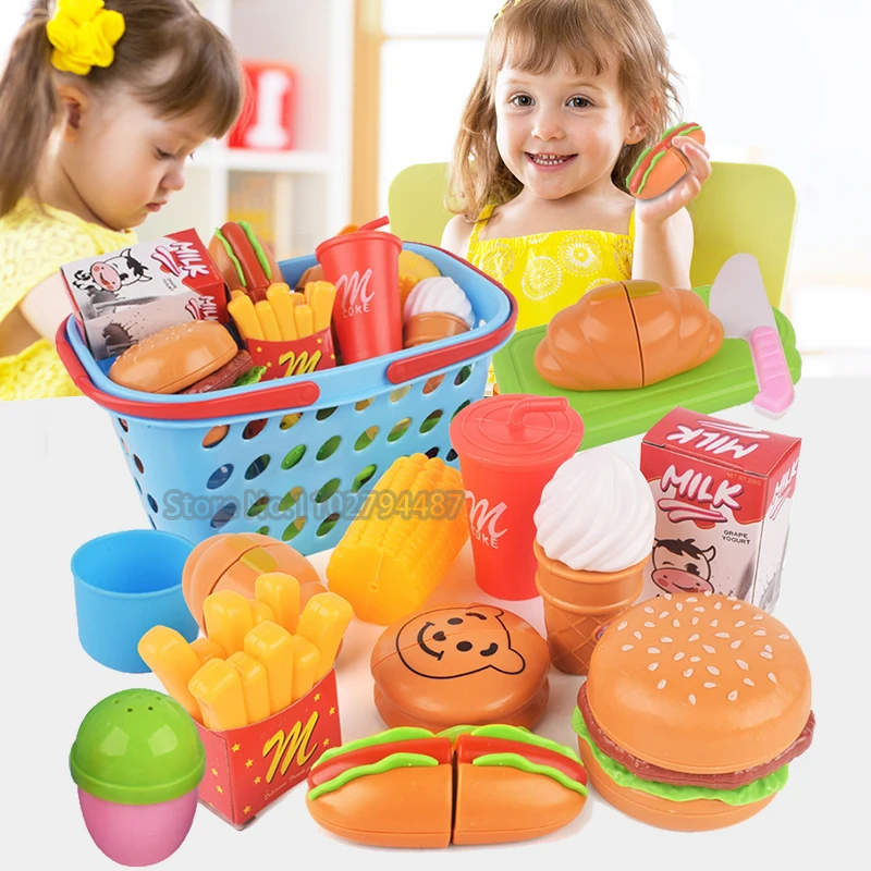 

Baby Pack Simulated Food Toys Set Children Pretend Play in the Kitchen Imitate Game Interactive Puzzle Boys Girls Birthday Gifts