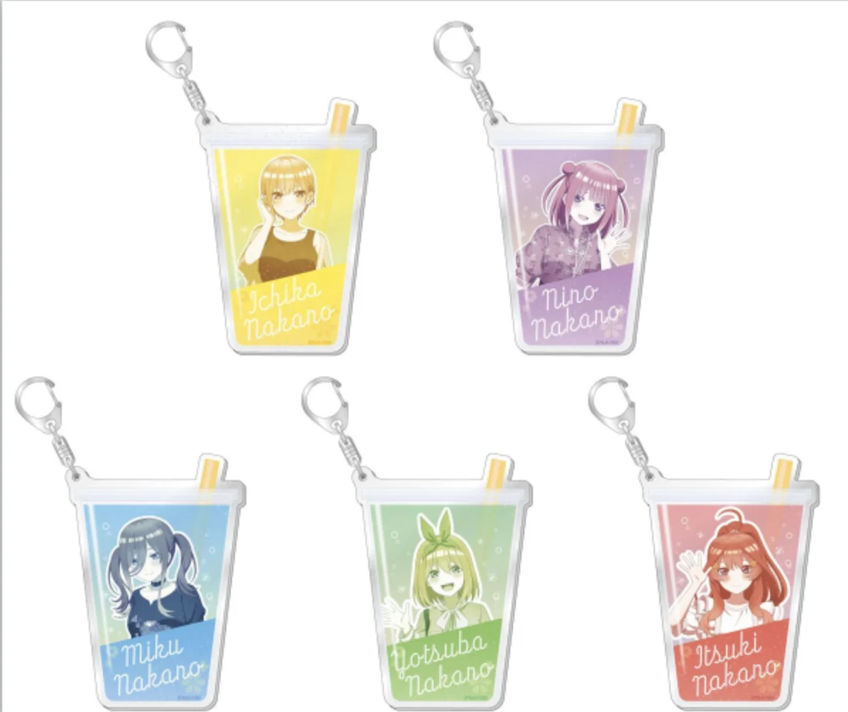

Anime The Quintessential Quintuplets Nakano Ichika Nakano Nino PVC Figure Pendant Keychain Keyring Figure Kids Toy 3259