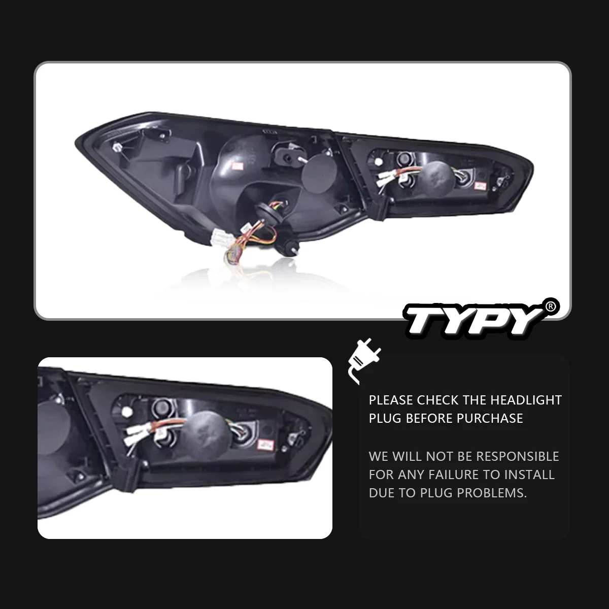 Автомобильные задние фонари TYPY для хэтчбека Ford Focus 2019-2021 светодиодный