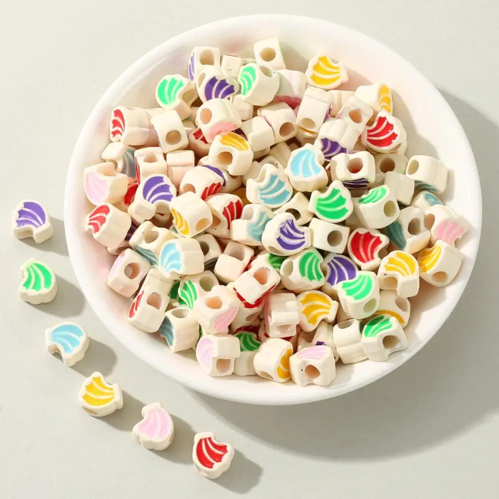 Акриловые бусины россыпью 11x12 мм 20 шт. разноцветные зеркальные для изготовления