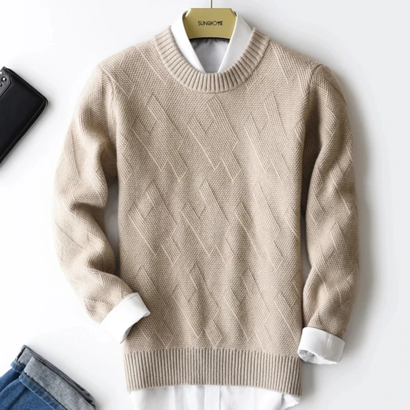 

Double Thickening High Quality Cashmere Sweater Men Pullover 2022 Autumn Winter Clothes Hombre Robe Pull Homme Hiver Men Sweater