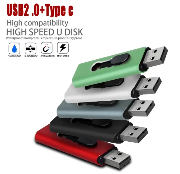 Флэш-накопитель USB type-c 2023 дюйма 128 ГБ 256 512