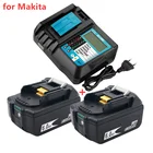 С зарядным устройством BL1860, перезаряжаемая батарея 18 в 6000 мАч, литий-ионная батарея для Makita 18 в, батарея BL1840 BL1850 BL1830 BL1860B LXT 400