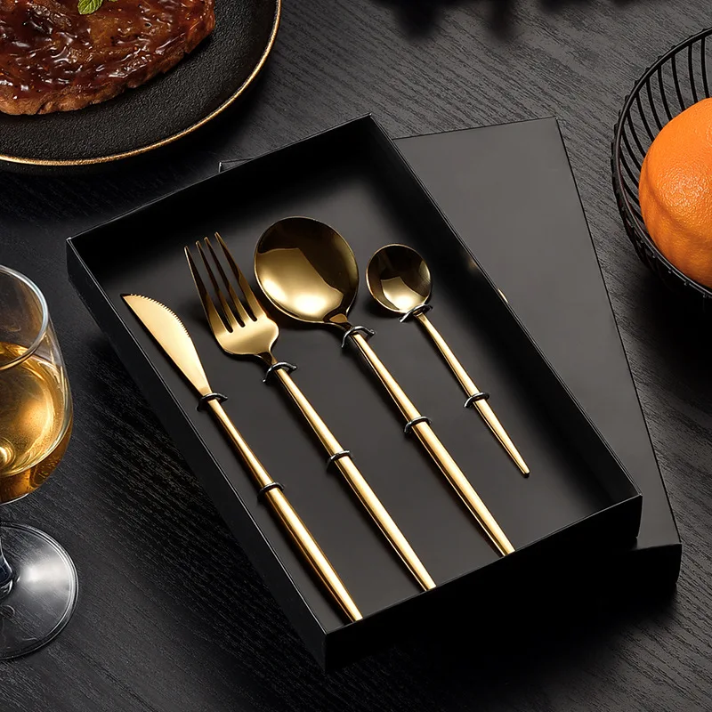 

4PCS Spoons Stainless Steel TeaSpoons Creative Coffee Spoon For Ice cream Dessert Scoop Tableware Cutlery set