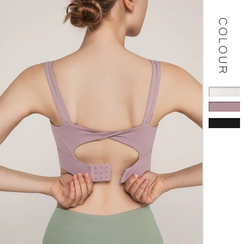 

OEING Sports Underwear Women Running Shockproof Back Yoga Vest Thin Section Gathered High Strength Fitness Bra Gym Quick-drying