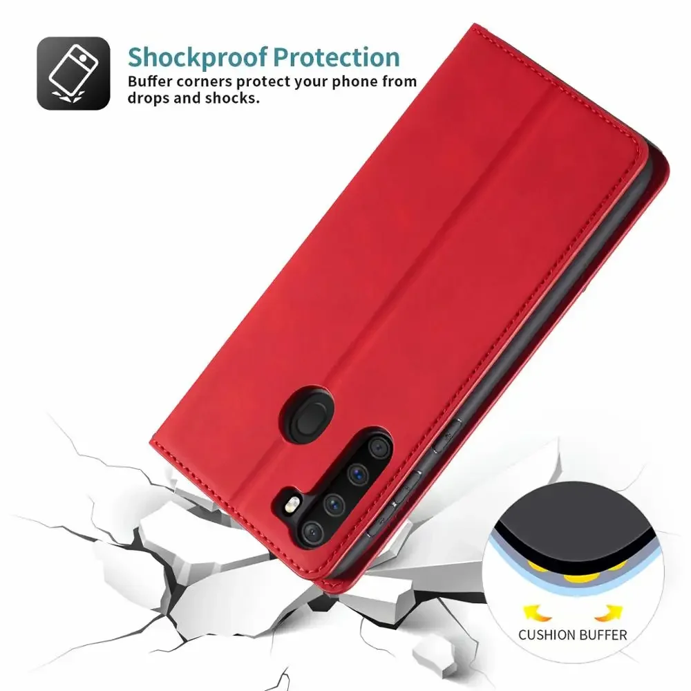 Кожаный чехол-кошелек для Xiaomi Redmi 9 9A 9C 9T 10 10A 10C 11A 12C 13C K40 Pro с магнитным держателем