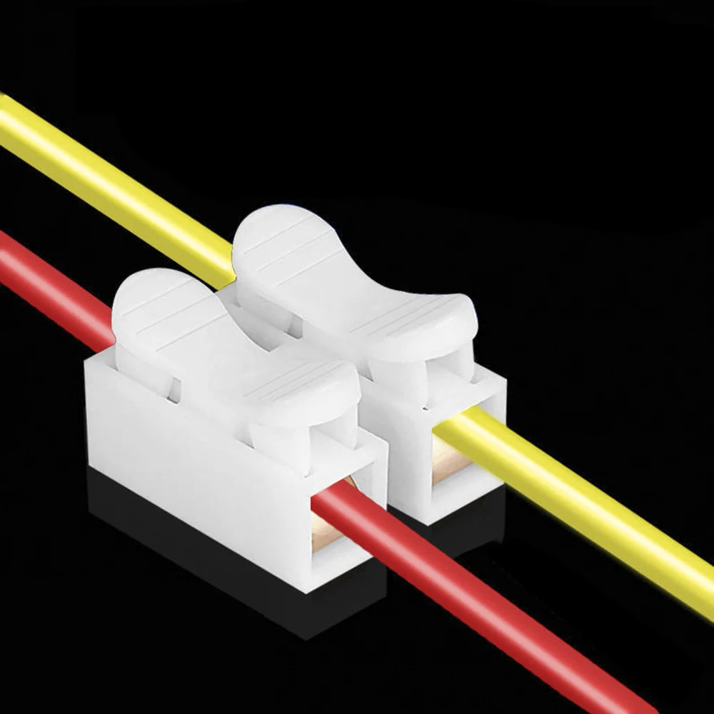 

Quick Fix Wiring Clip Spring 10pcs 2/14 Hole Clamp Fix Kit Push-in Terminal Transparent Wire Block Good insulation