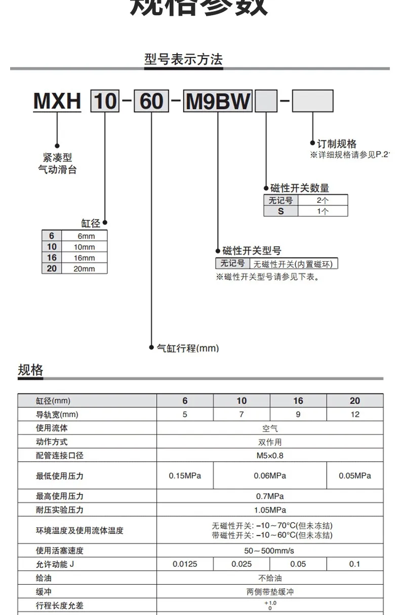 SMC тип Новый HLH/MXH6/10/16/20-5Z/10/15/20/25/30/40/50/60z цилиндр для раздвижного стола