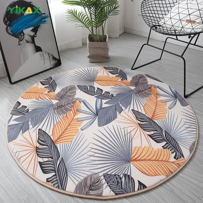 

Black White Zebra Print Living Room Carpet Round Chair Mats Anti-slip Kitchen Bedroom Rug Bath Doormat Kids Play Floor Area Rug