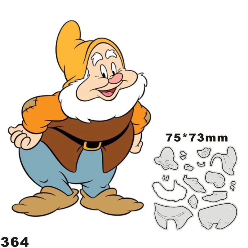

Disney Seven Dwarfs New Metal Cutting Dies Mold Stencils for Craft Scrapbook Greeting Card Making Decorative Die Template