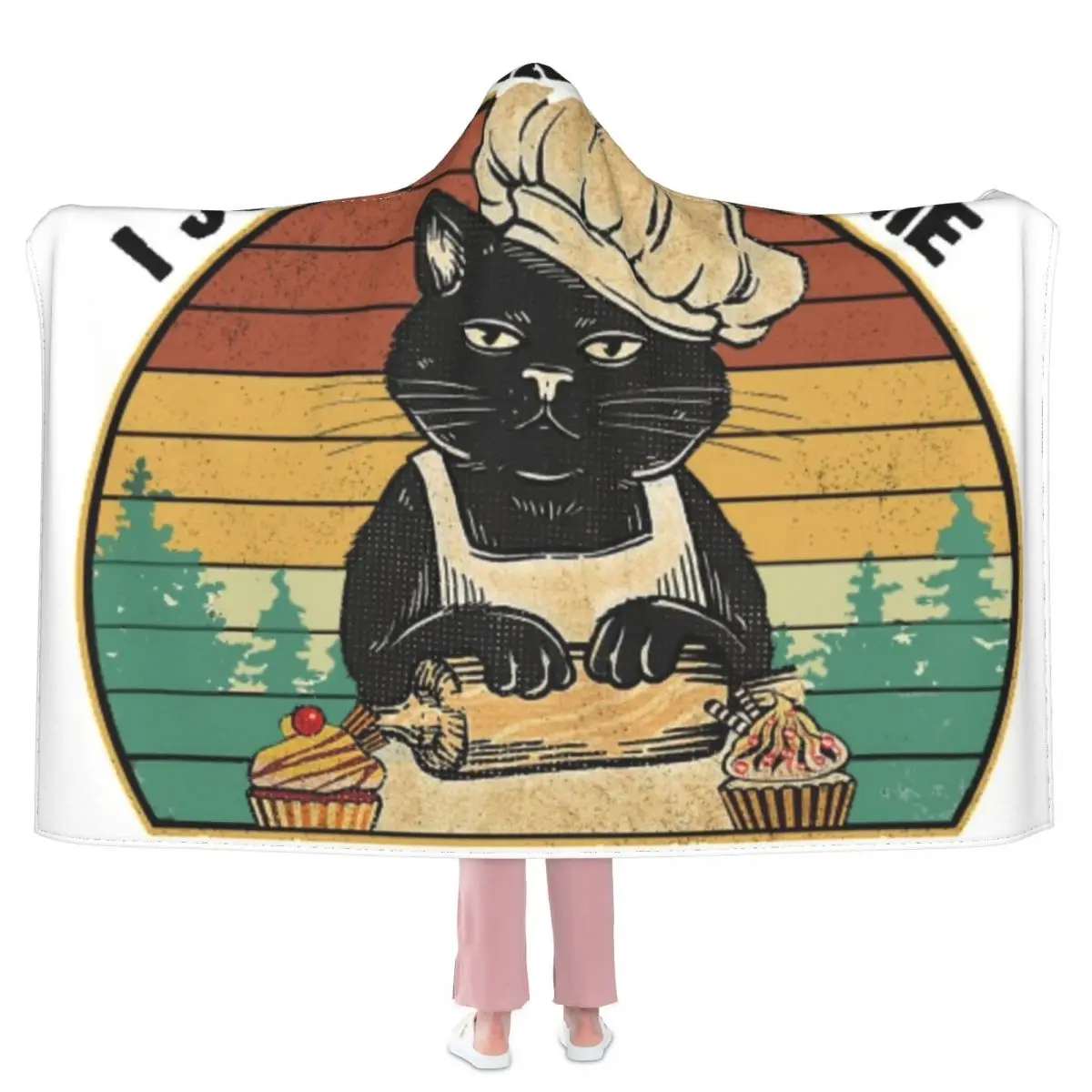 

Супер мягкое флисовое покрывало с капюшоном «Кот я только что запечатал вас»