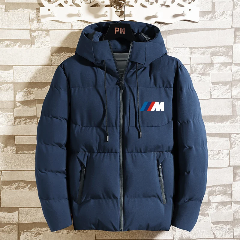 2022 Men's hooded collar plus size sports padded clothes Fashion warm padded clothes in autumn and winter