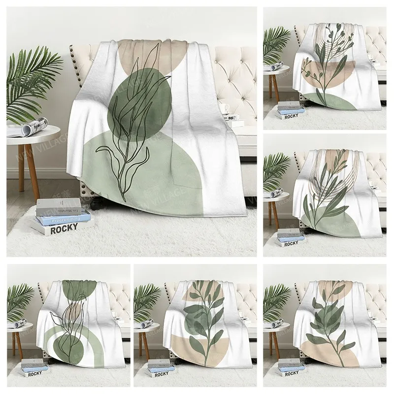 

Клетчатый диван для колена, теплый зимний чехол для кровати, декоративное одеяло, бохо, теплый флис, скандинавский, мягкий и пушистый лист, растение