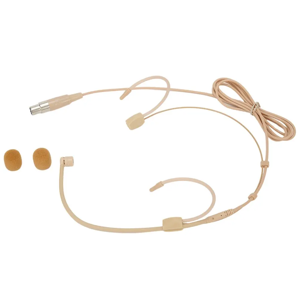 

HeadWorn Single Earhook Headset Microphone For SHURE Beige Mini XLR 4 Pin Plug Connector For Stage Houses Occasion Mic