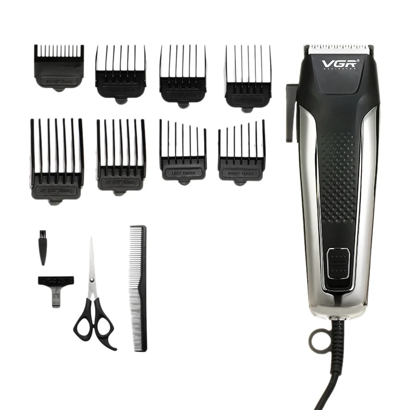 

VGR V-120 Barbershop Hair Clipper Professional Hair Trimmer Barber Electric Men's Haircut Adjustable Ceramic Blade EU Plug