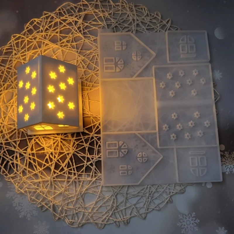 Набор рождественских домиков плагин в виде свечи силиконовая форма сделай сам