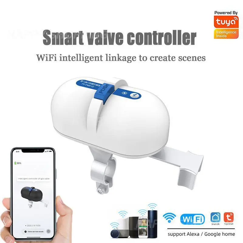 

Valve Controller Work With Alexa Google Assistant Intelligent Linkage App Remotes Control Water Gas Pipeline Tuya Wifi