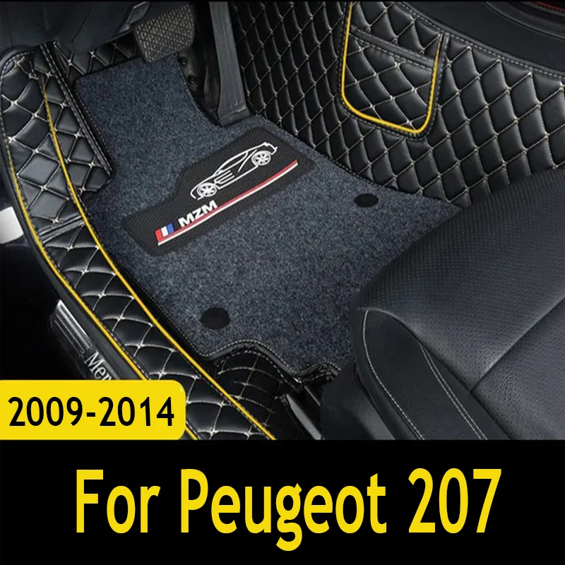 

Car Floor Mats For Peugeot 207 2014 2013 2012 2011 2010 2009 Interior Accessories Styling Custom Carpets Protector Protect