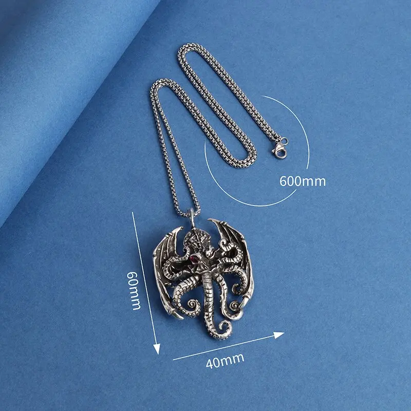 Ретро панк Cthulhu Митос Осьминог искусственное животное для мужчин хип-хоп