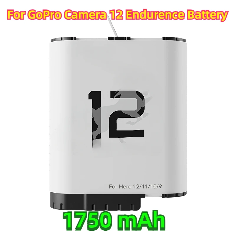 Для GoPro Camera 12 Endurence аккумулятор 1750 mAh для Hero 11 10 9 аксессуары