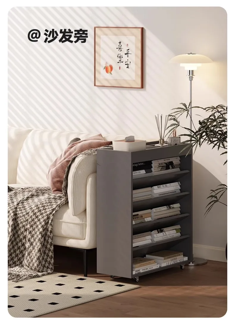 Съемная книжная полка из цельного дерева напольная для дома современный простой