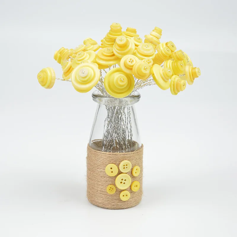 Букет пуговиц сделай сам цветок ручной работы для детей рукоделия детского сада