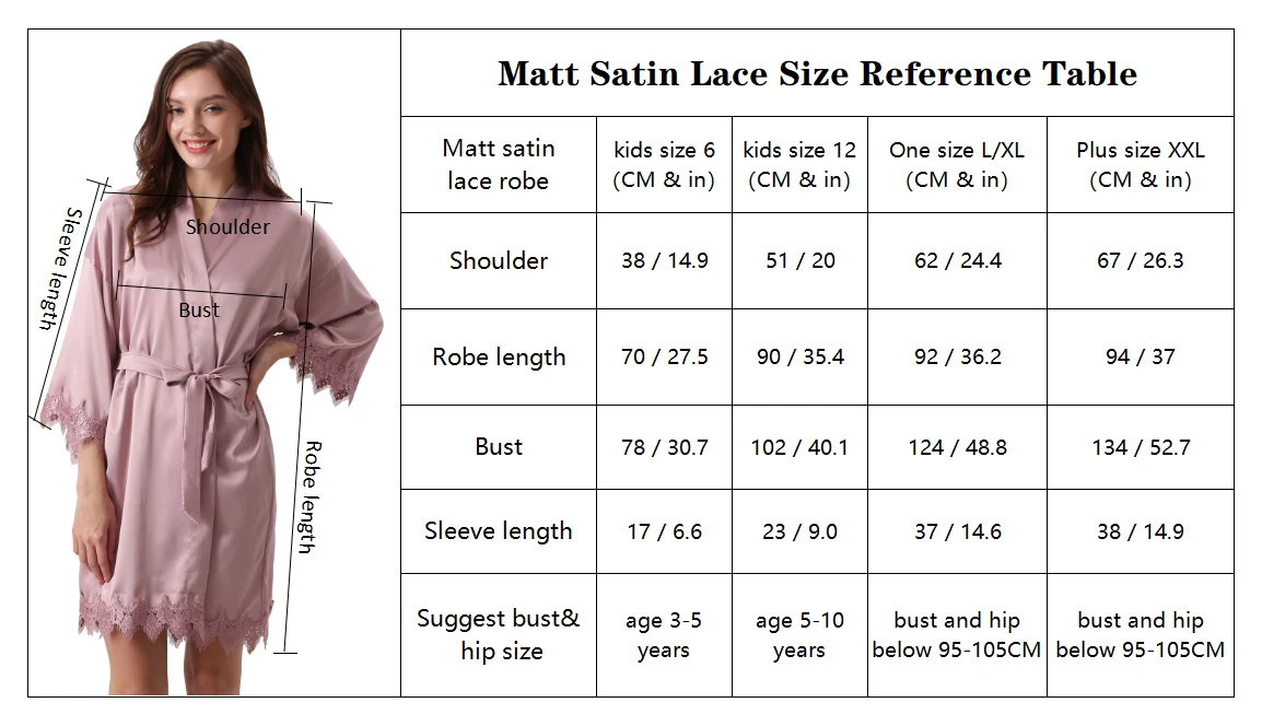 YUXINBRIDAL 2019 New Matt Satin Lace Robe Trim Spring Gown Bridal Wedding Bride Robes Bridesmaid Kimono Robe Bridesmaid Robe