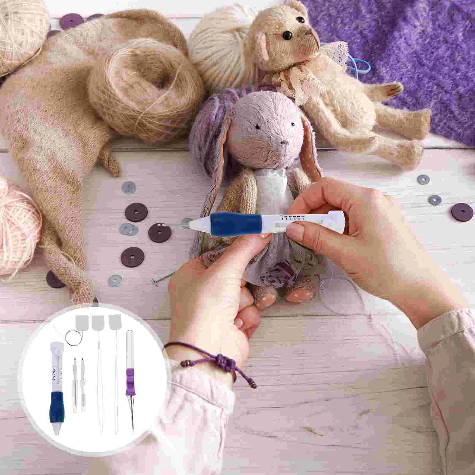 

Embroidery Punch Needle Kit Pen Rug Set Starter Tool Stitching Kits Cross Sewing Hand Knitting Supplies Diy Beginners Big Eye