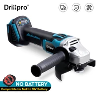 drillpro 125mm brushless cordless impact angle grinder 4 speed diy cutting machine power tool for makita 18v battery tool only