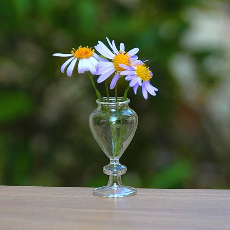 

1:12 Dollhouse Miniature Mini Glass Vase Flowerpot Model Simulation Toys DIY Furniture Toys Dollhouse Pretend to Play Doll House