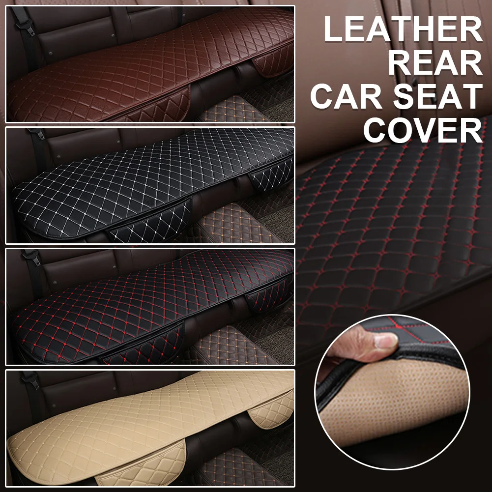 

Car Seat Cover Front/Rear With Storage Pockets Non-Slip Breathable Auto Rear Bench Seat Cushion Pad Car Mat Protect Interior