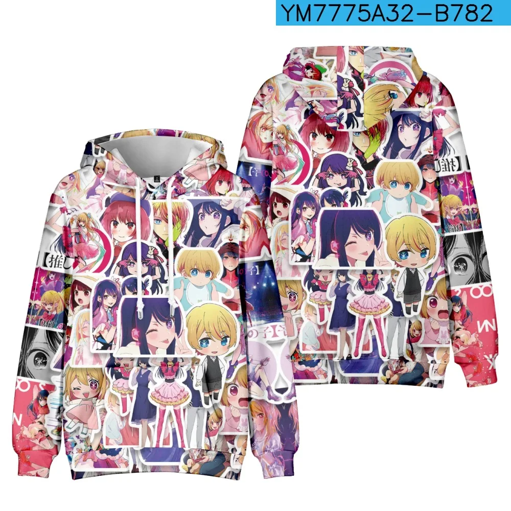 

Японское аниме толстовки OSHI NO KO 3D полностью печатные уличные мужские и женские толстовки Harajuku