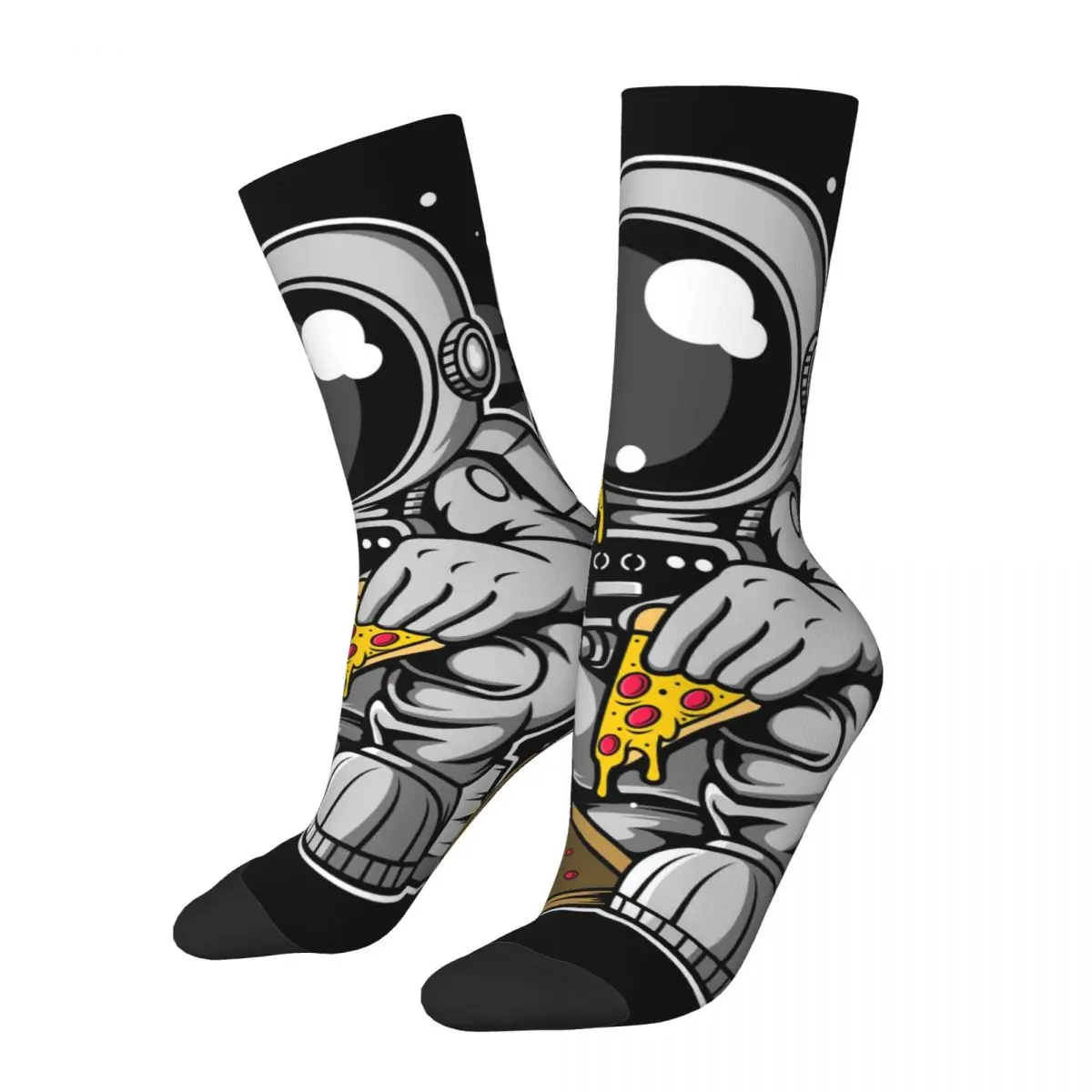

Funny Crazy Sock for Men Pizza Hip Hop Harajuku Astronaut Happy Quality Pattern Printed Boys Crew compression Sock Novelty Gift