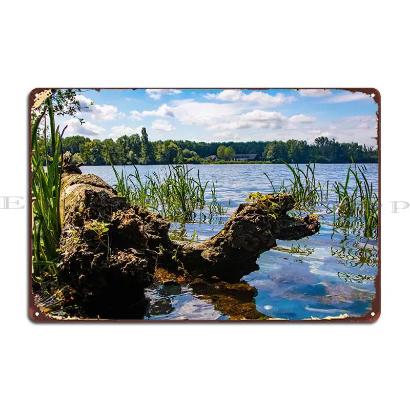 

Tree Trunk In The Water Metal Sign Mural Funny Personalized Decoration Decoration Tin Sign Poster