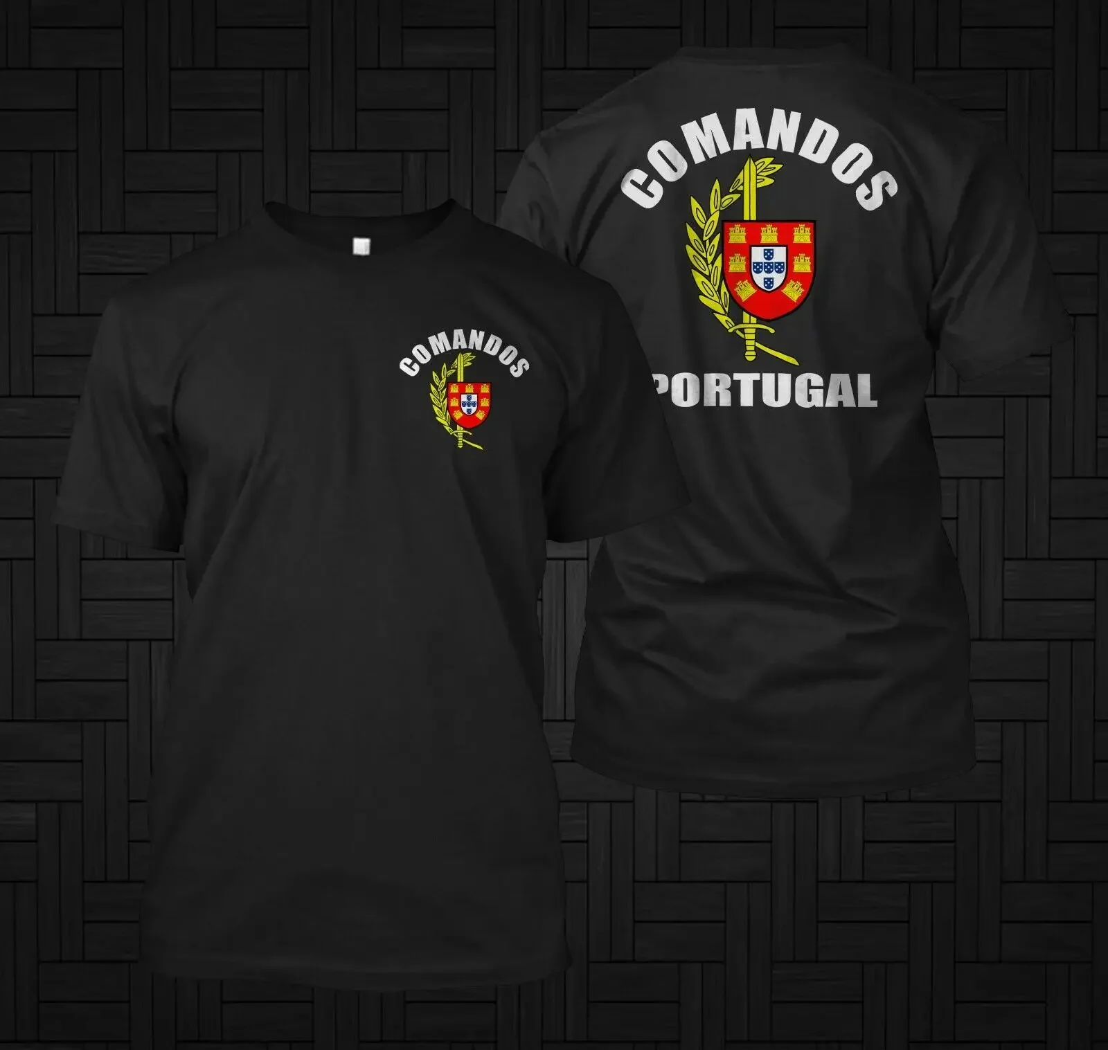 Португальская армия Спецназ Commando Comandos Португалия Мужская футболка Черная