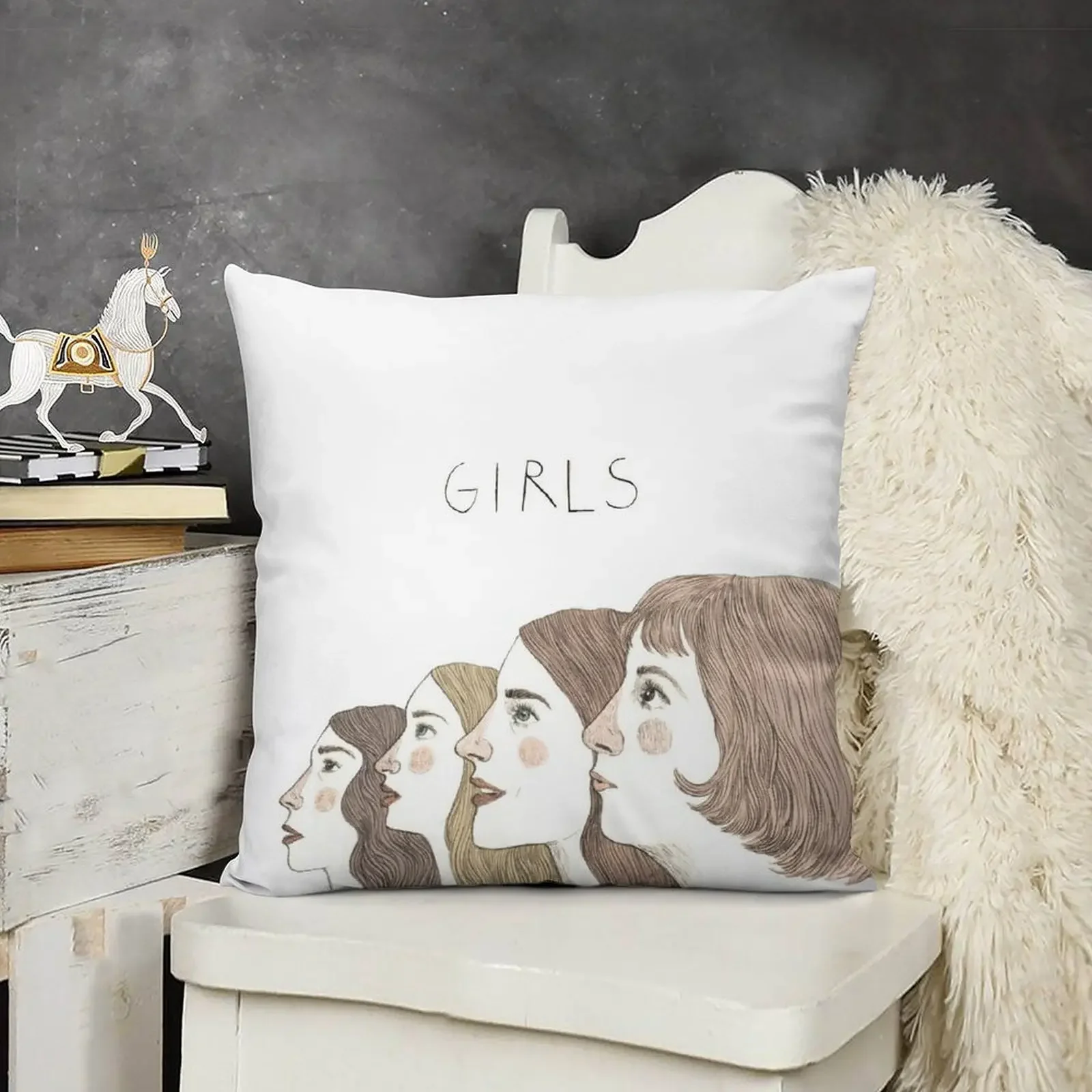 HBO Girls - Ханна Джесса Шош и Марни декоративная подушка подушки для сна