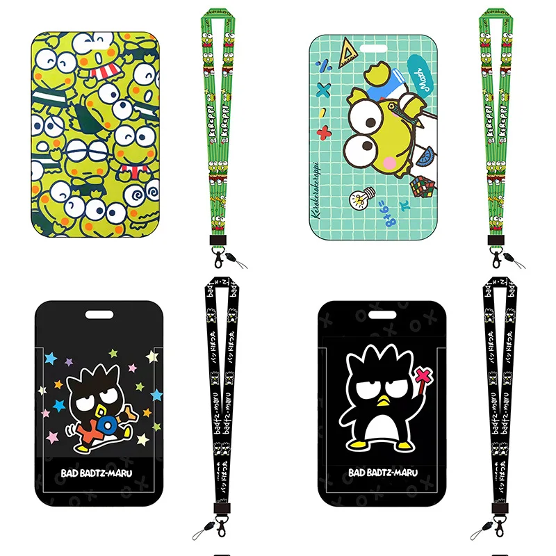 

DIY cartoon frog student meal card set, certificate set, chest plate with hanging rope, bus and subway card package Card Cover