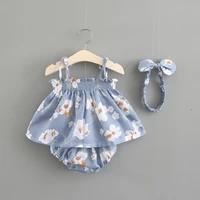 newborn baby girls clothes sleeveless dressbriefs 2pcs outfits set striped printed cute clothing sets summer baby sunsuit 0 24m