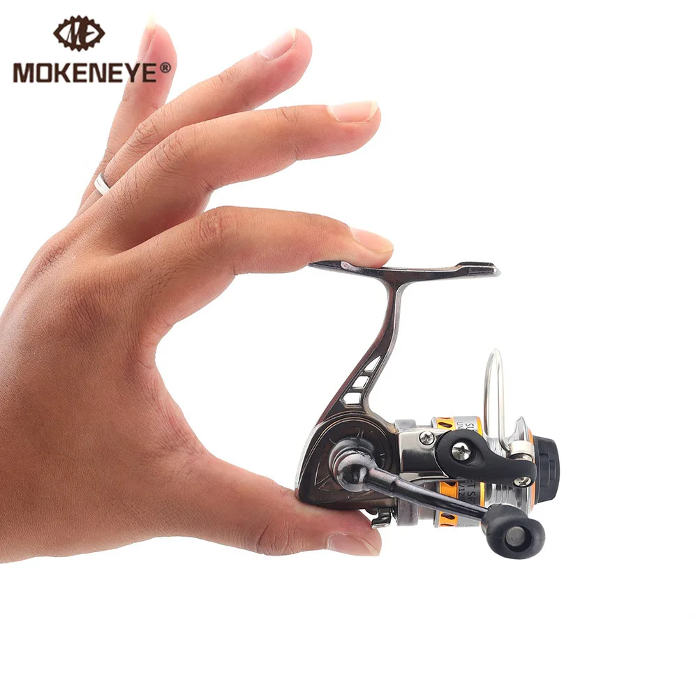 Мини спиннинговая Рыболовная катушка металлическая передаточное число 4 3: 1 для