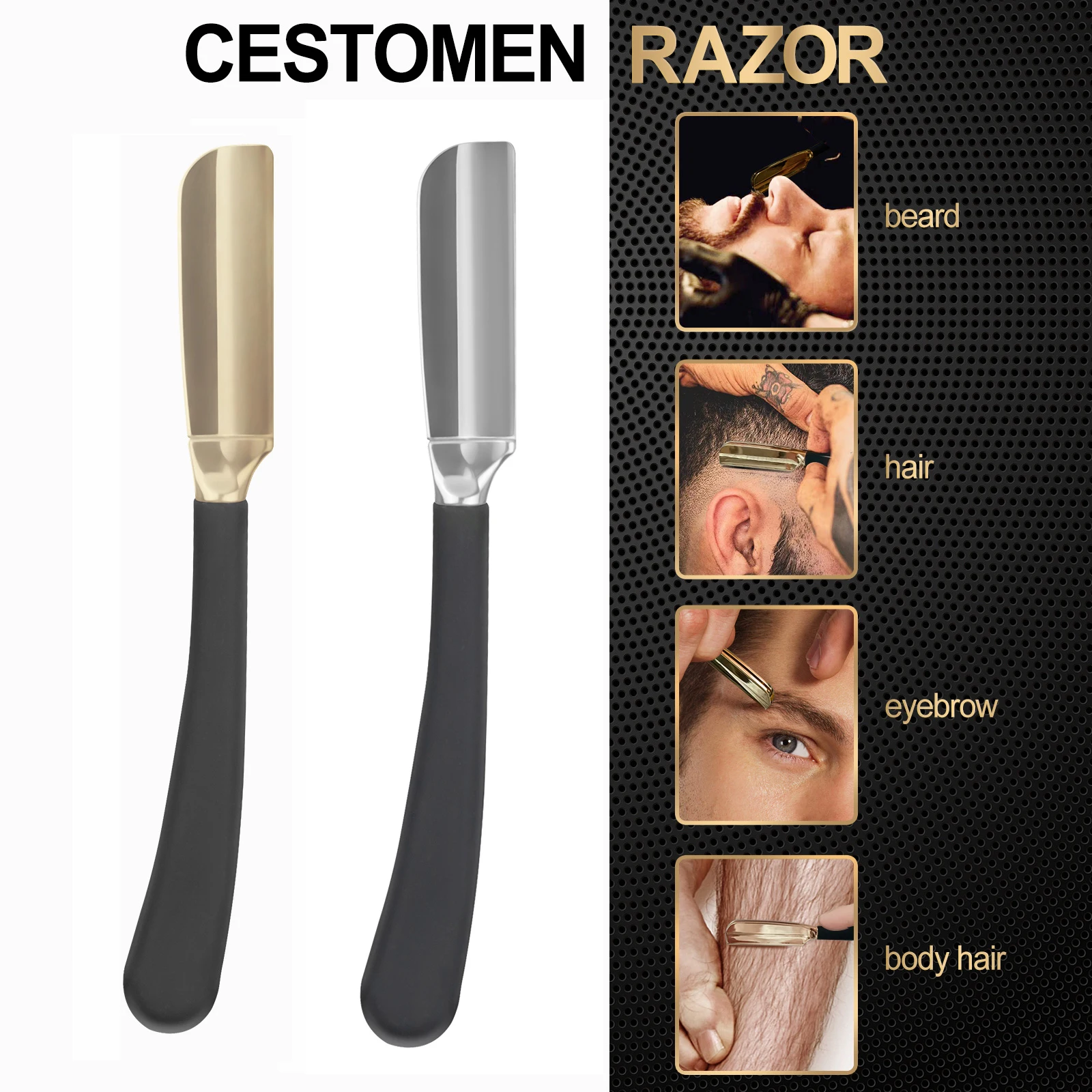 Прямая Бритва Baber Для Мужчин С Лезвием Из Нержавеющей Стали И Складной Ручкой