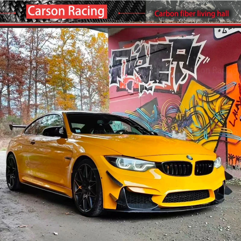 Бампер передний из углеродного волокна для BMW F80 M3 F82 F83 M4 GT4 Style Canard Wind 4 шт. Forge Carbon