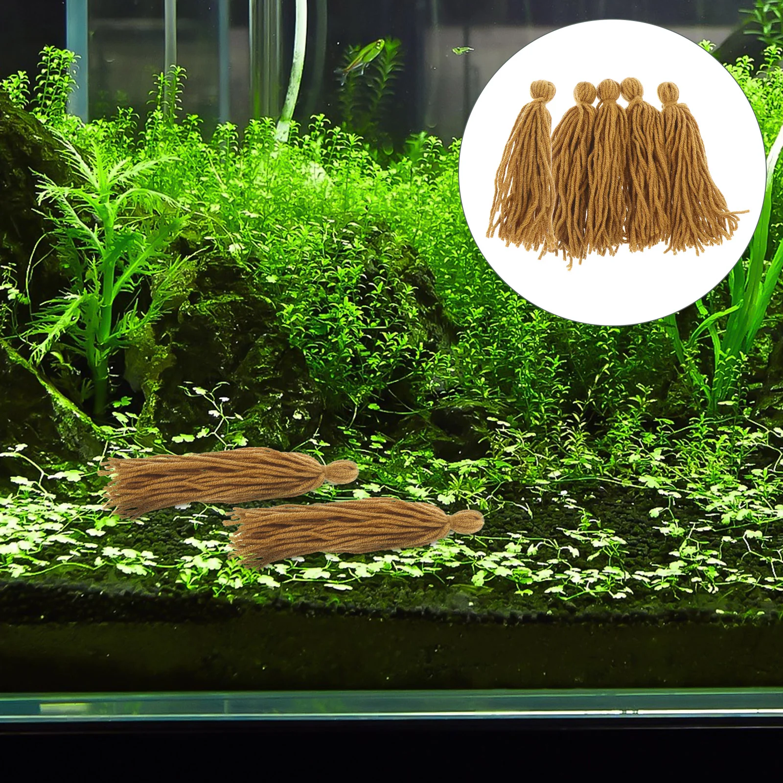 5 шт. швабра для аквариума разведения аквариумная трава пряжи креветок малышей