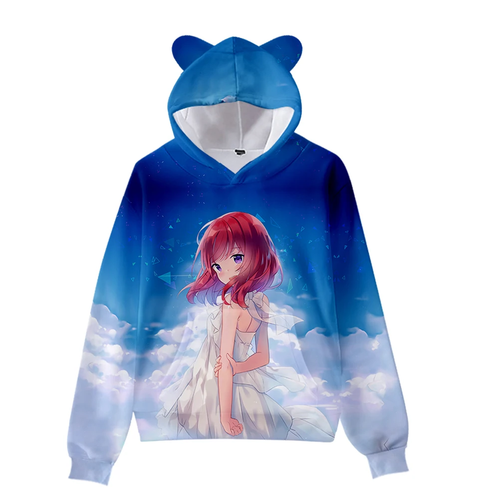 

2022 Creative Novelty Nishikino Maki 3D Fashion Streetwear Printed Cat Ear Hoodies Sexy Women Cute Stylish Crop Top Men-Clothes