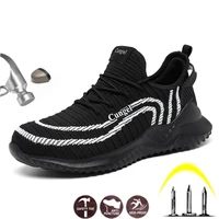 mens work safety shoes anti smashing steel toe puncture proof construction indestructible breathable sneakers