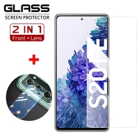 2in1 camera protection glass for samsung galaxy s21 plus s20 fe tempered glasss lens screen protector for samsung s20fe glass