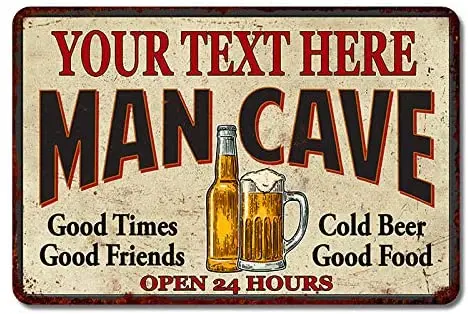 

Mancave Signs Decorations Retro Vintage Wall Art Tin Pub Bar BBQ Rustic Home Beer Shed Dads Fathers Plaque Gift