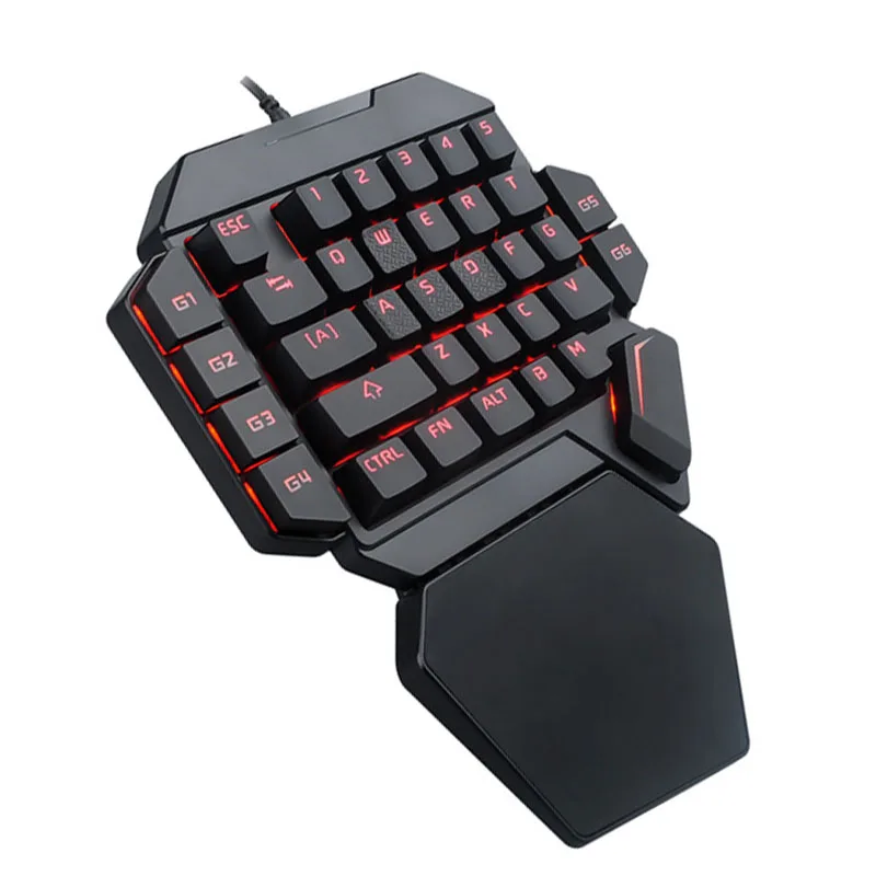 

One-Handed Mechanical Gaming Keyboard RGB Backlit Portable Mini Gaming Keypad Game Controller for PC PS4 Xbox Gamer